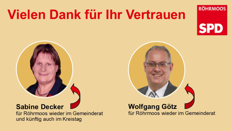 Sabine Decker (Gemeinderätin + Kreisrätin) und Wolfgang Götz (Gemeinderat)